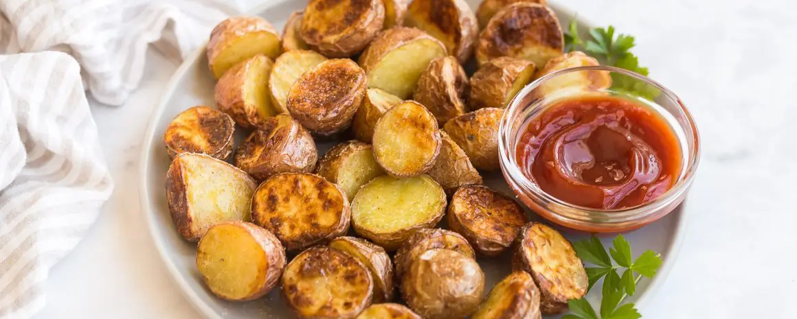 A plate of Air Fryer potatoes.