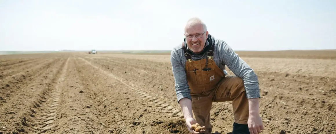 Harry Lamberts in a field.