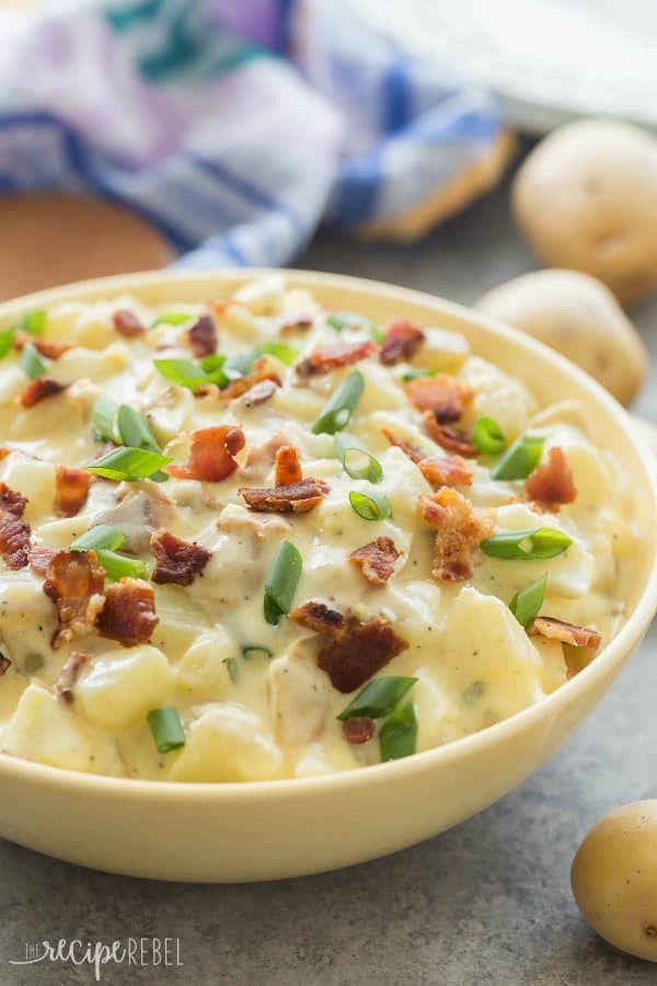 A bowl of classic potato salad