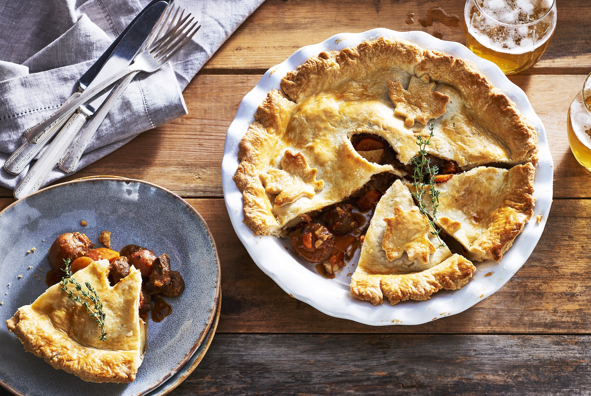 A triumphant holiday steak and potato pie.