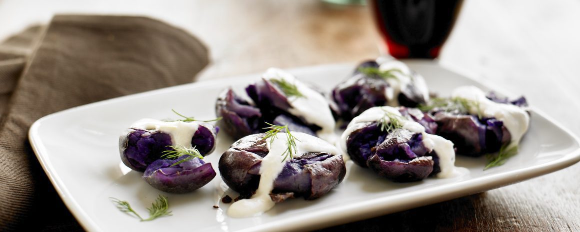 Crispy Potatoes with Lemon Crème Fraîche and Dill