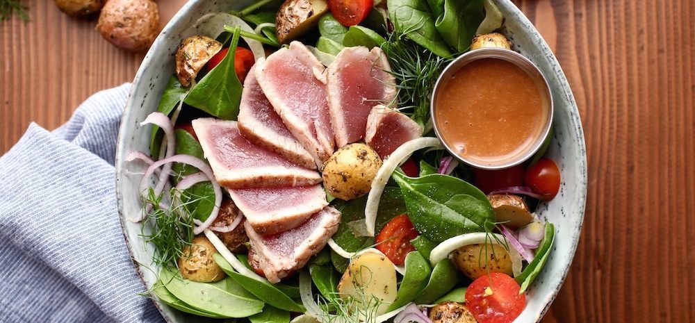 Ahi tuna winter salad.