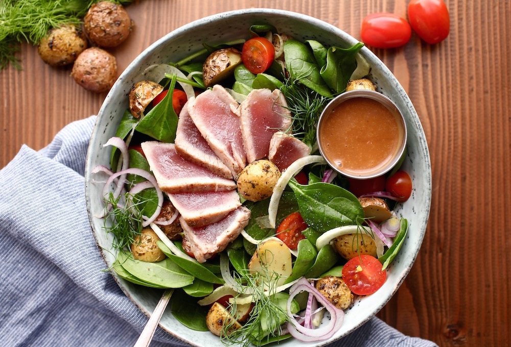 Ahi tuna winter salad.