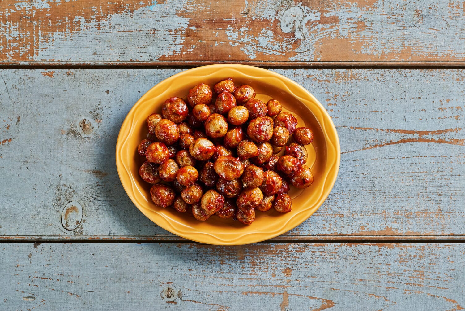 Some bright and delicious barbecue roasted potatoes.