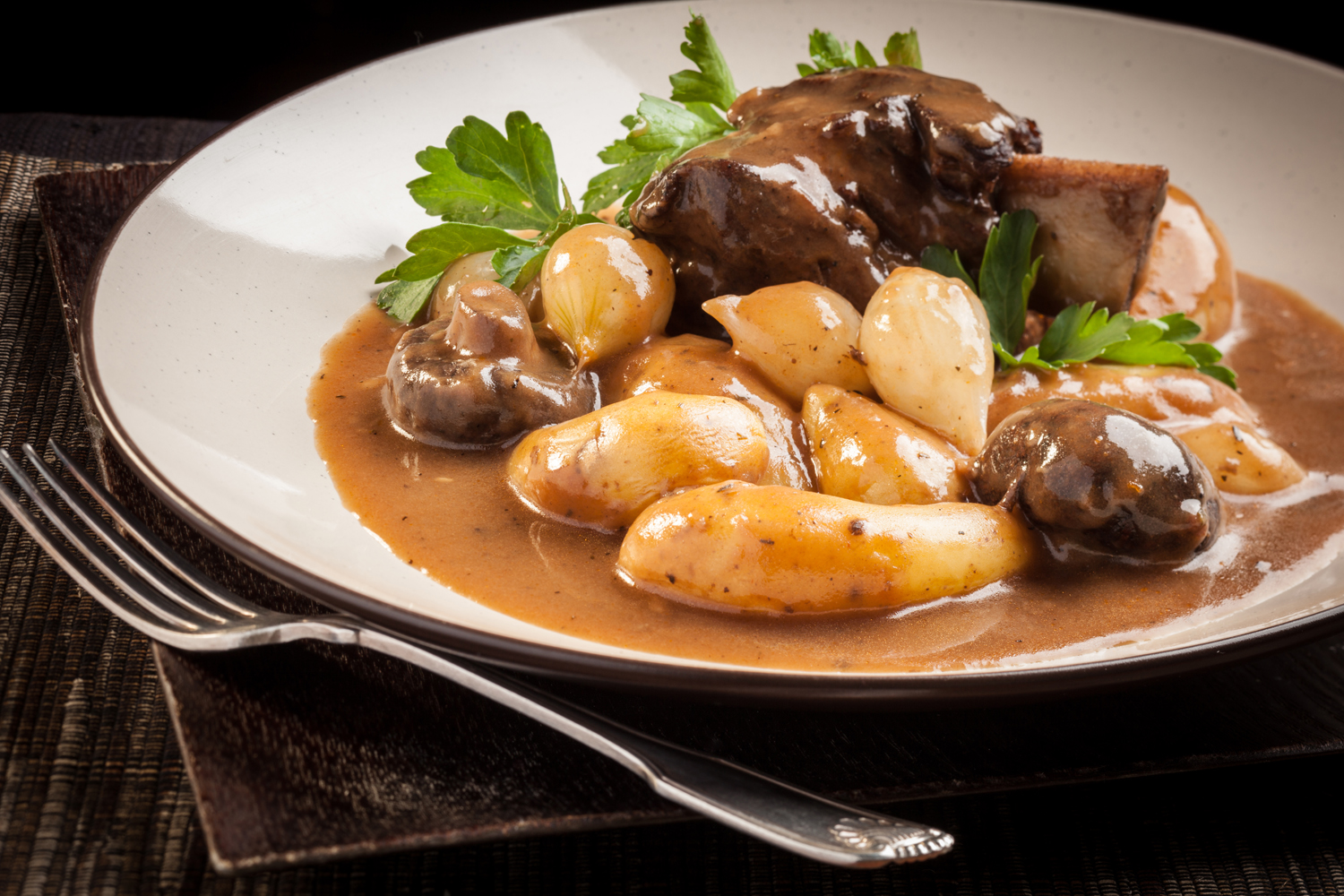 Beef short ribs in a bowl