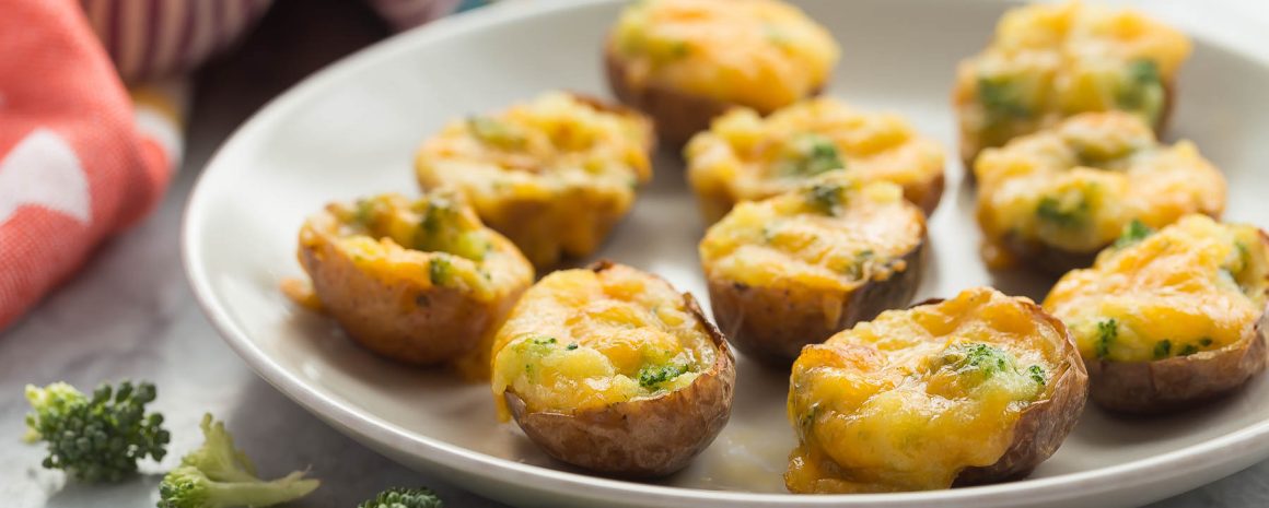 Broccoli cheddar twice baked potatoes