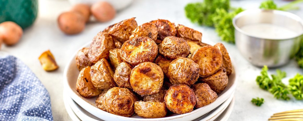 A bowl of Cajun-style roasted Little Potatoes