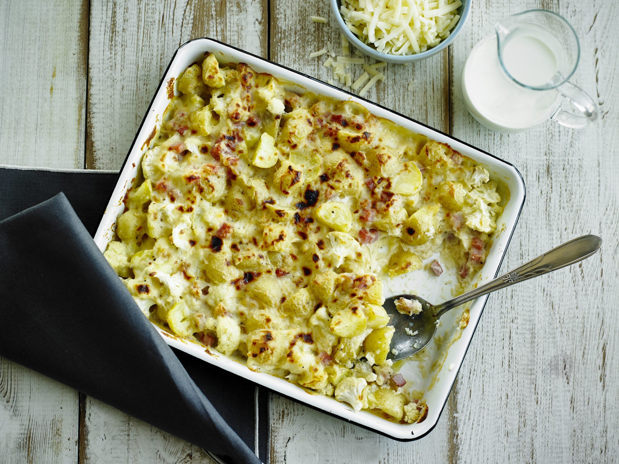 Potato and cauliflower gratin.