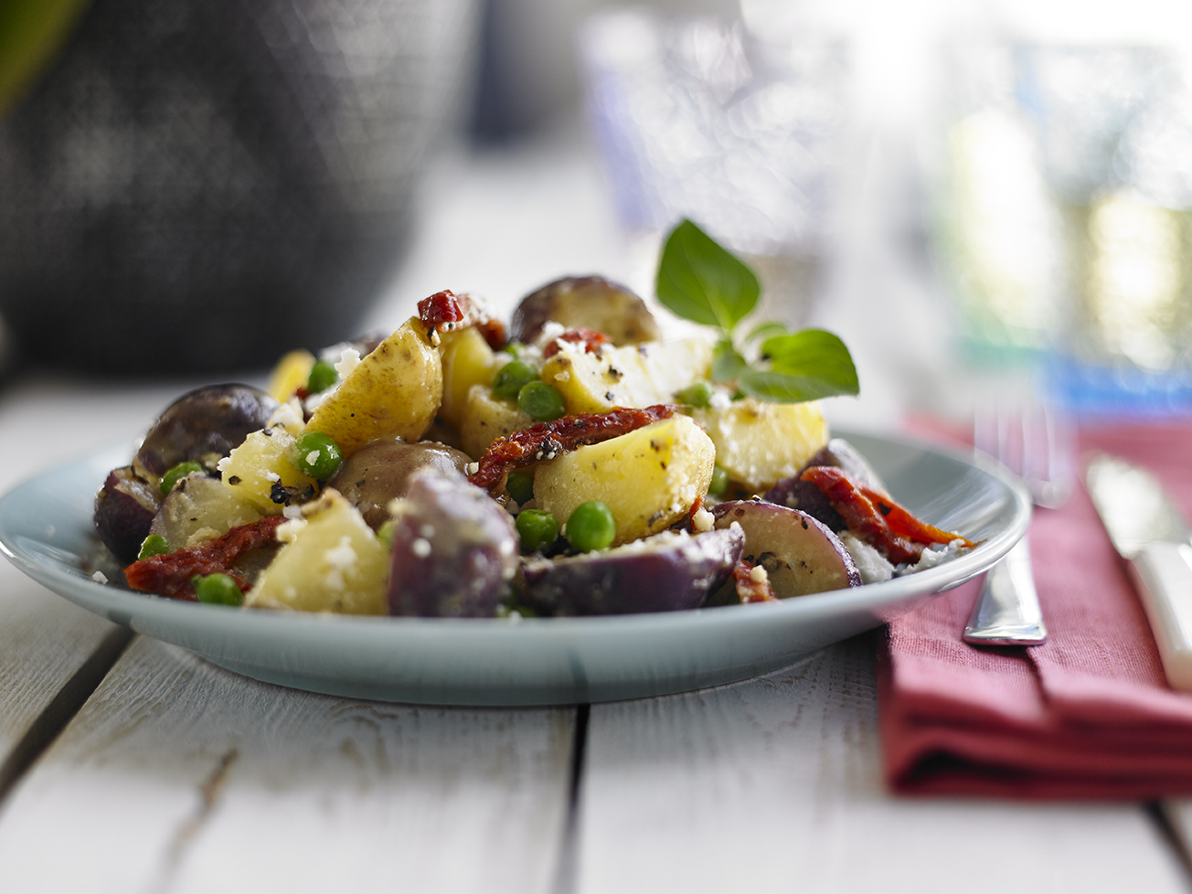 Little Potato Salad with Sun-Dried Tomatoes