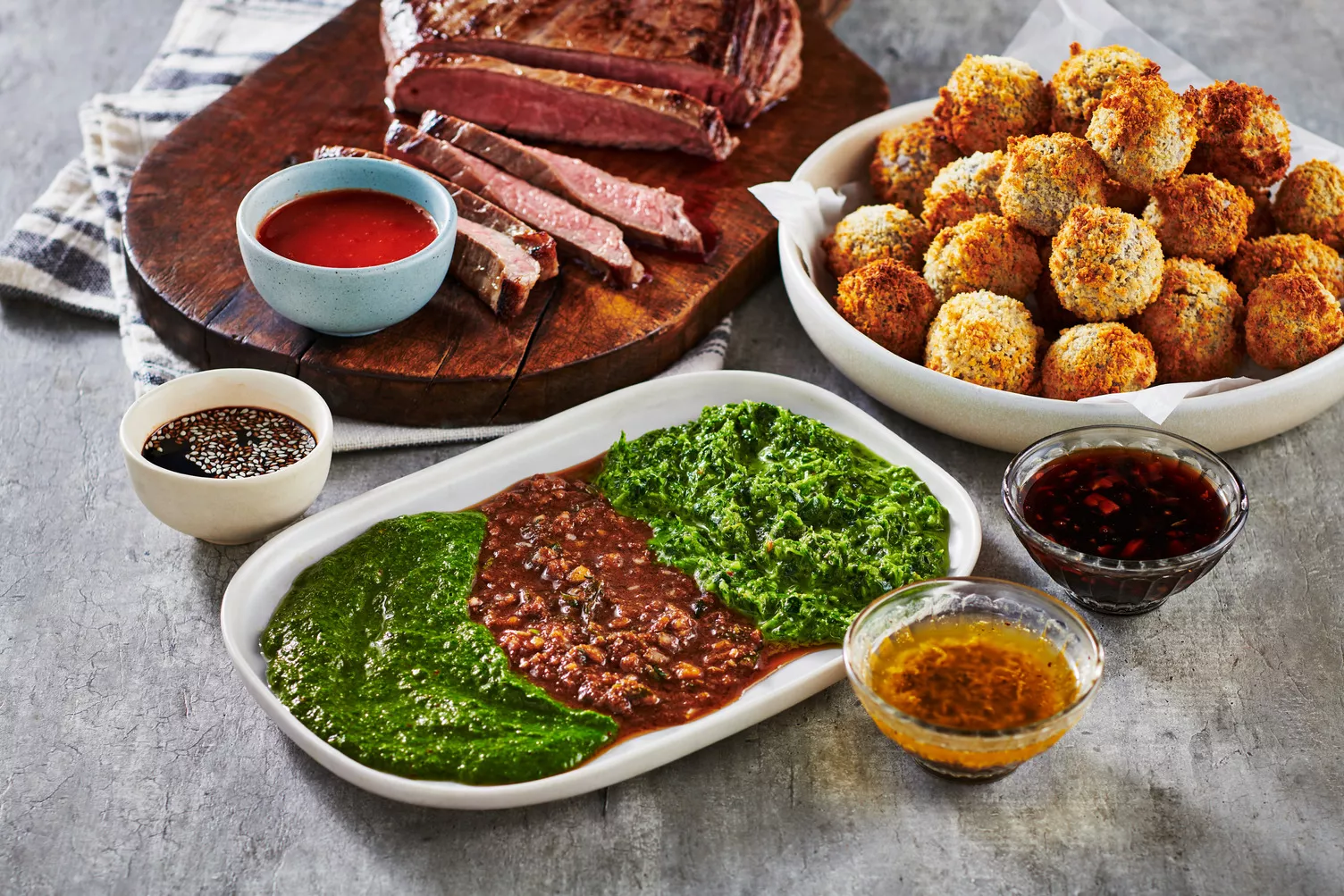 Crispy-Air-Fryer-Potato-Nuggets-and-Dips_The-Food-Group_Web-Res-1 Air fryer potatoes and dips in some very tasty looking arrangements.