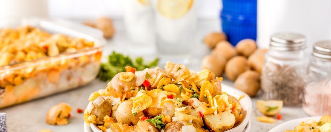 Delicious cottage potatoes in a bowl.