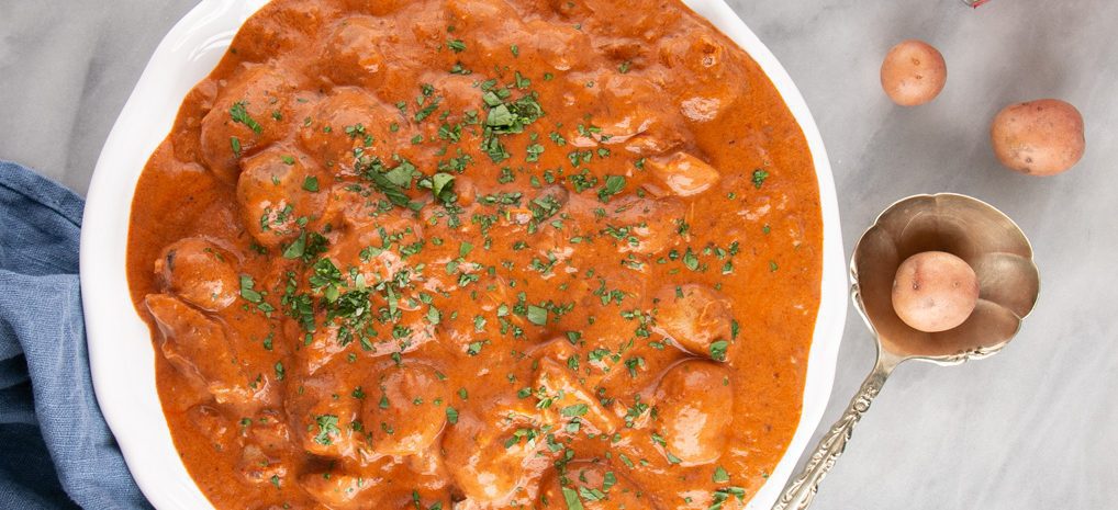 A delicious bowl full of Instant Pot Chicken & Potatoes.