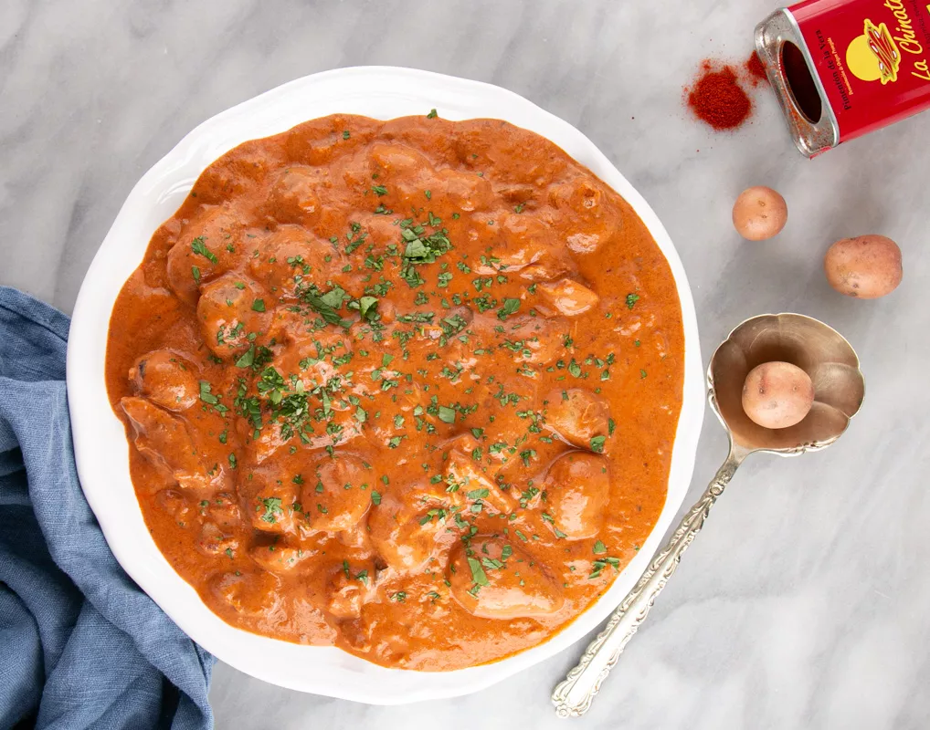 A delicious bowl full of Instant Pot Chicken & Potatoes.