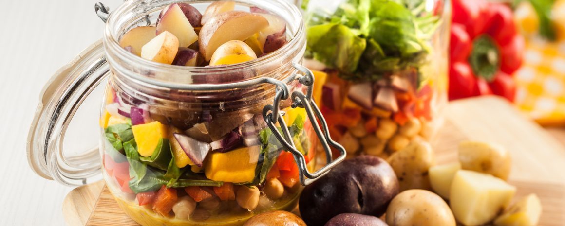 Mason jar salads.