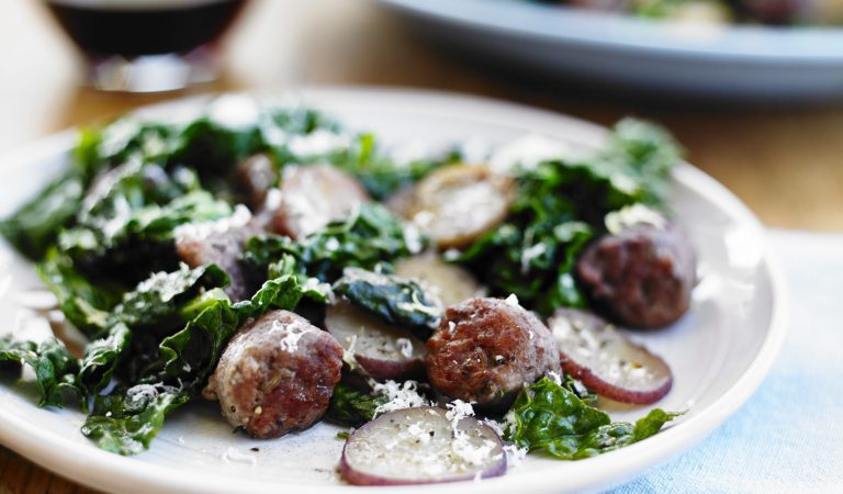 Sausage kale and potato casserole.