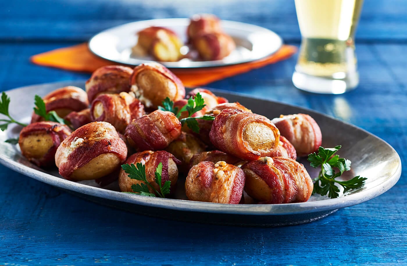 A plate of pigskin potatoes.