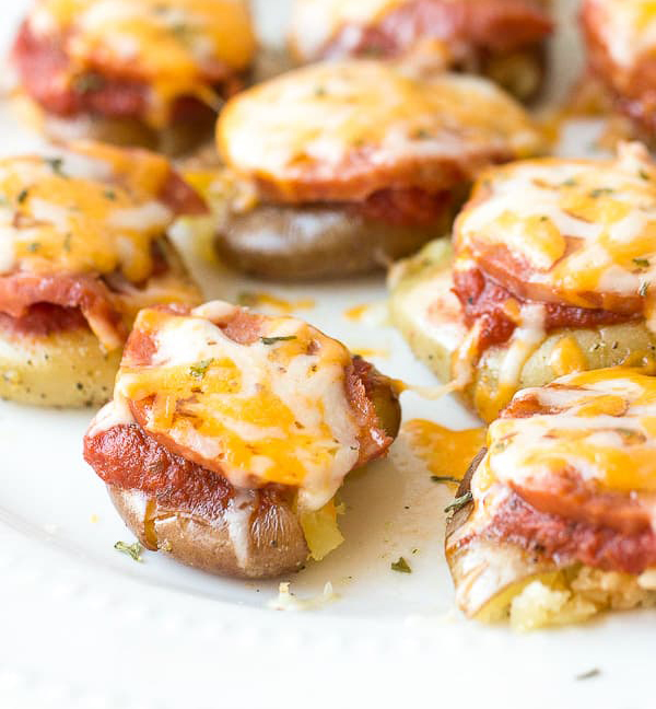 Pizza smashed potatoes.