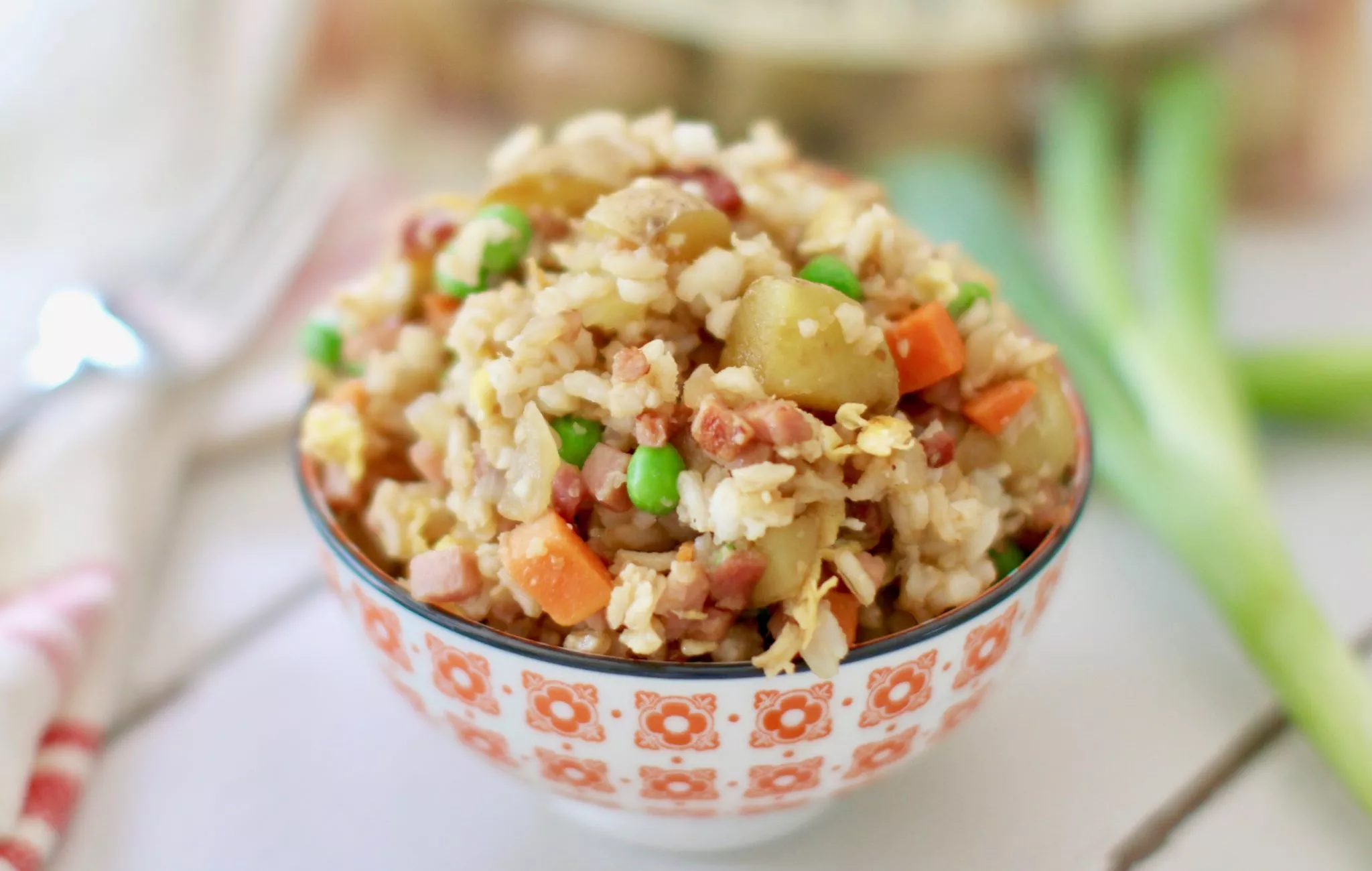 Potato and ham fried rice.