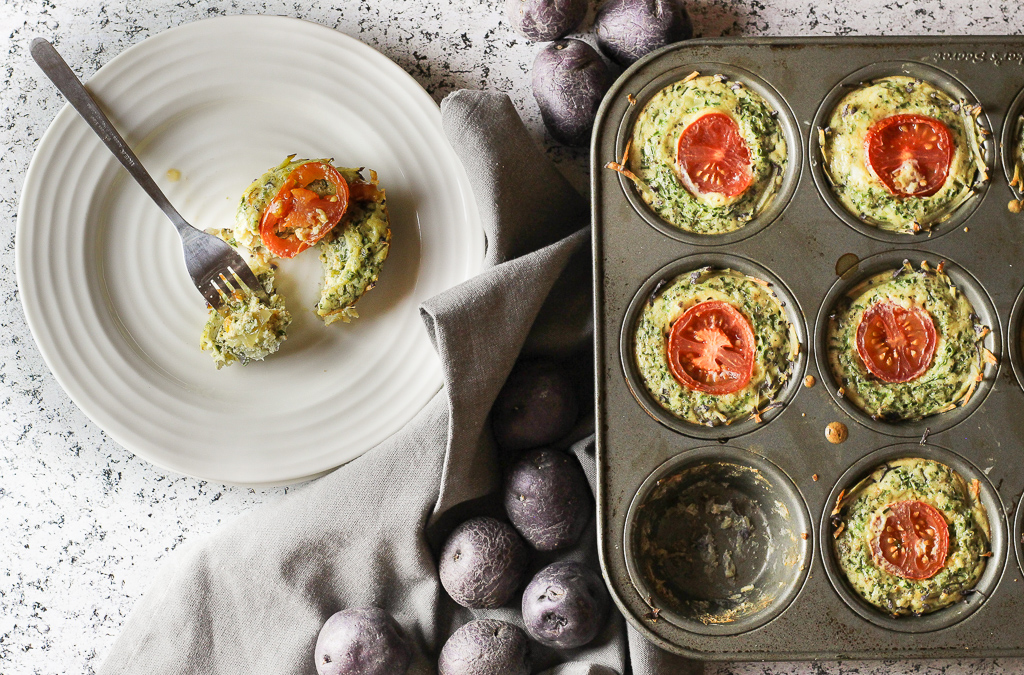 Mini quiches in a muffin tin!