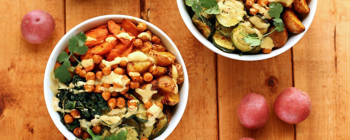 Roasted veggie bowls