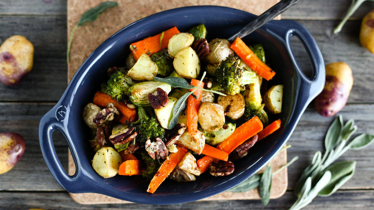 Sage and garlic roasted veggies.