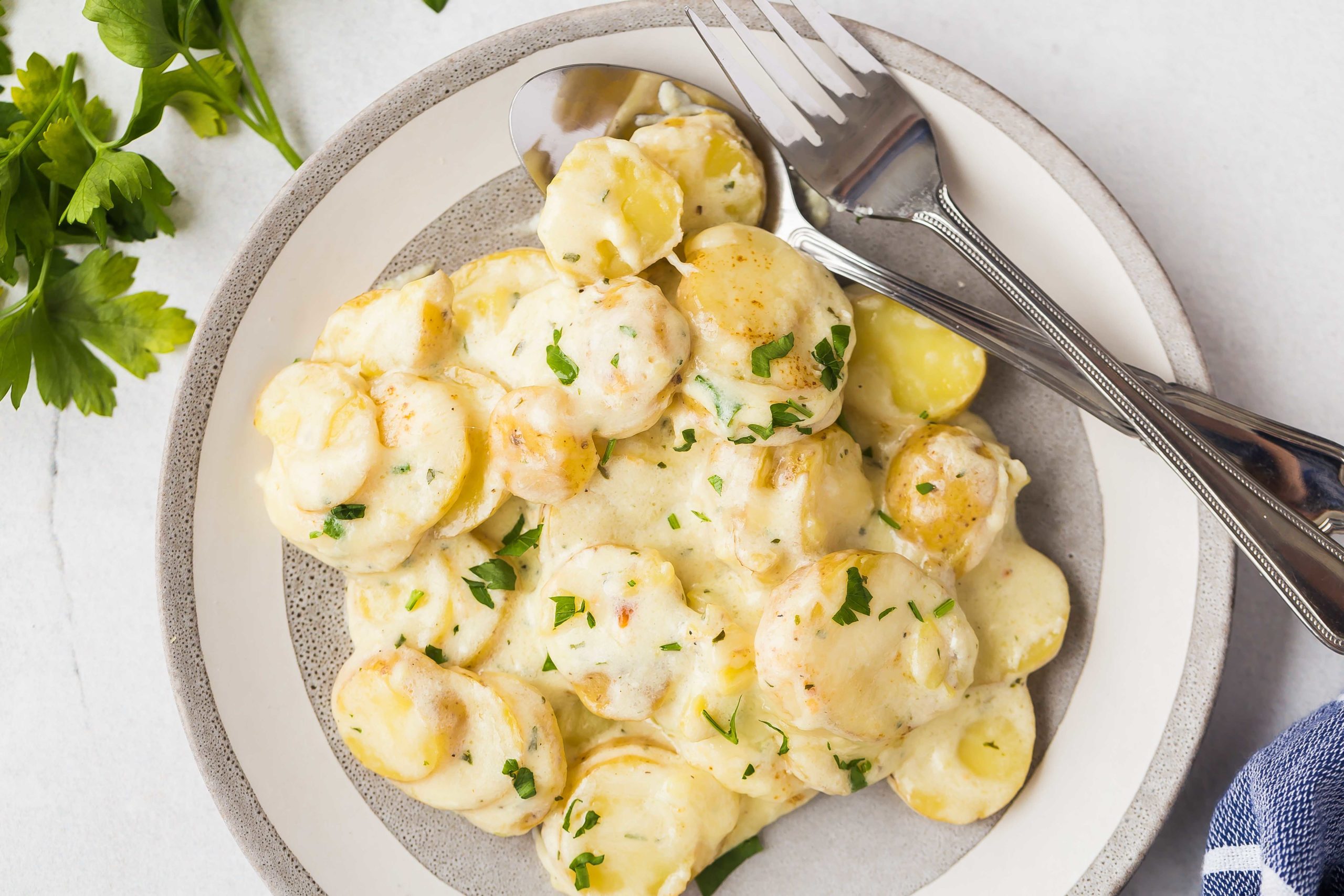 Slow cooker scalloped potatoes.