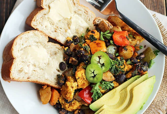 Tex-Mex veggie hash.