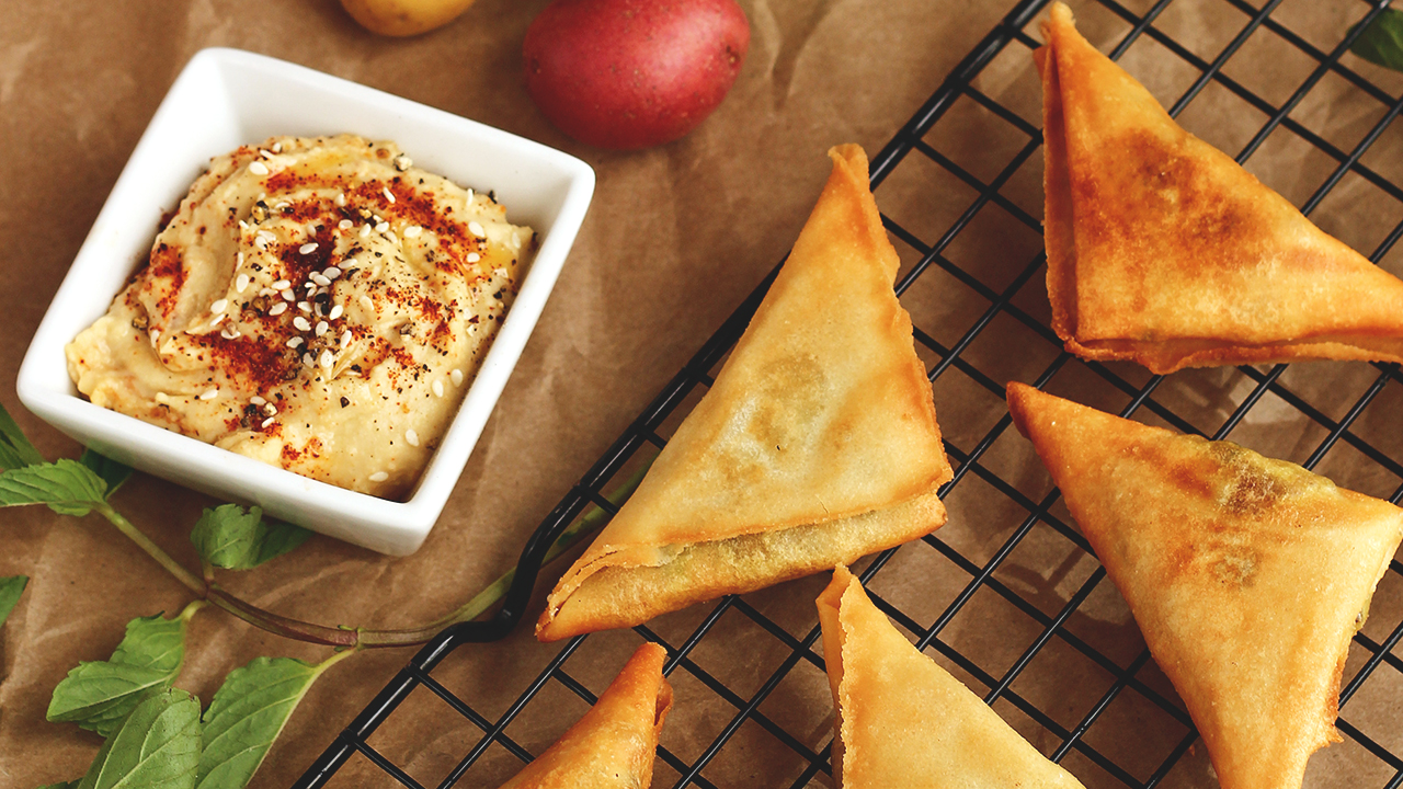 Veggie samosas.