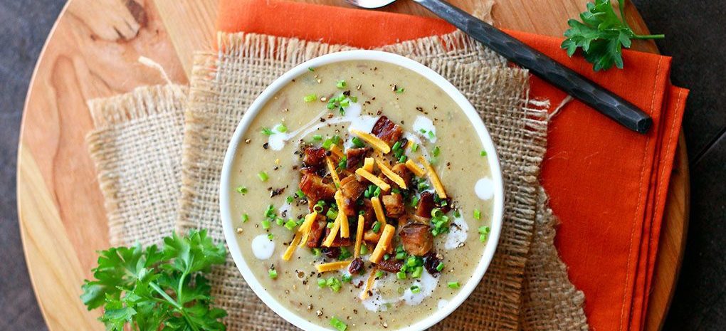 Vegan baked potato soup.