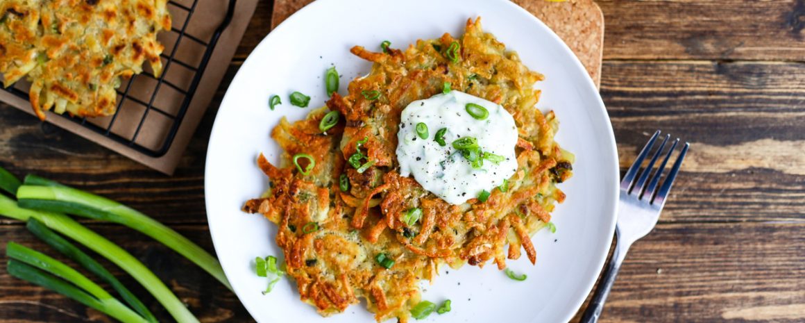 A plate of latkes.