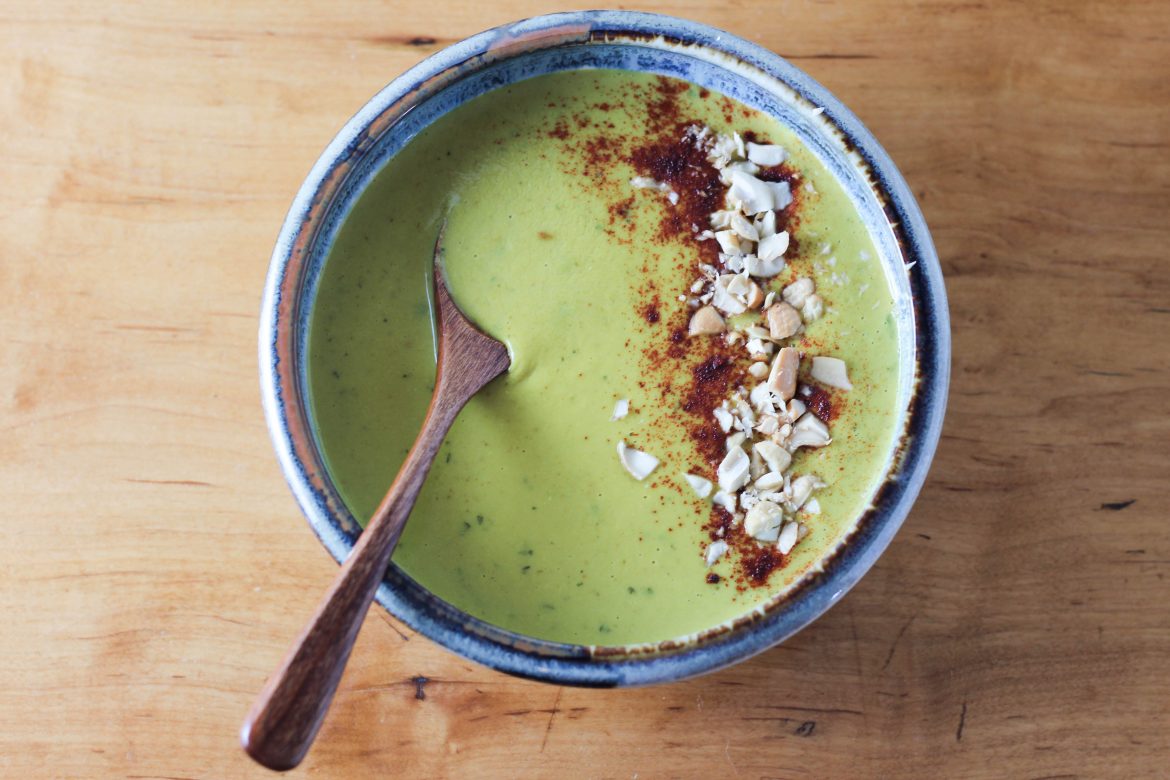 Cashew curry soup.