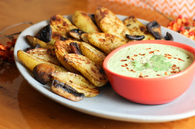 Jerk Roasted Fingerling Potatoes.