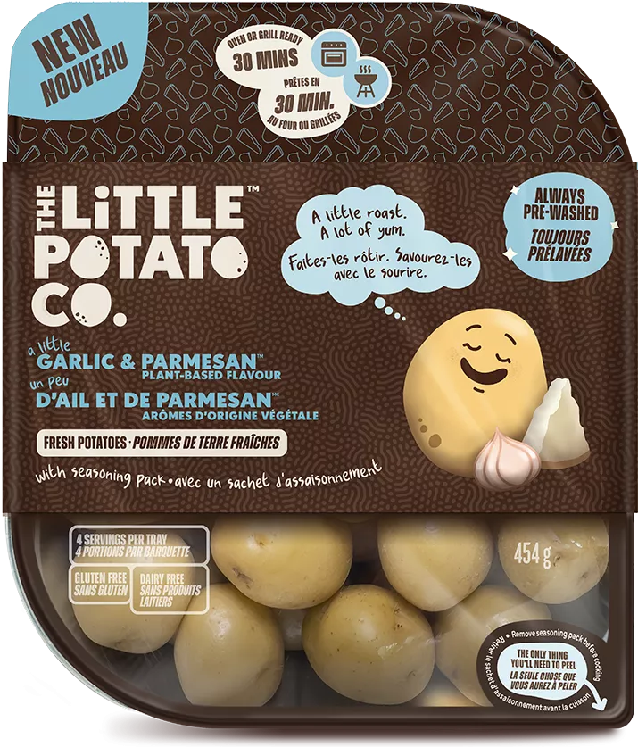 A package for our A Little Garlic & Parmesan™ Oven or Grill Ready Little Potatoes