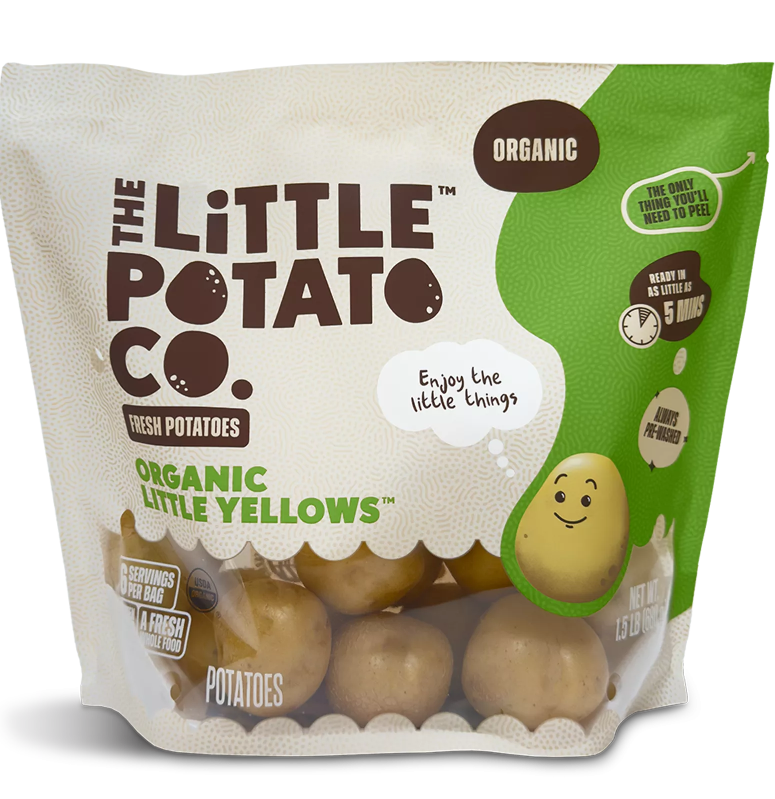 A 1.5 lbs bag of Organic Little Yellows™